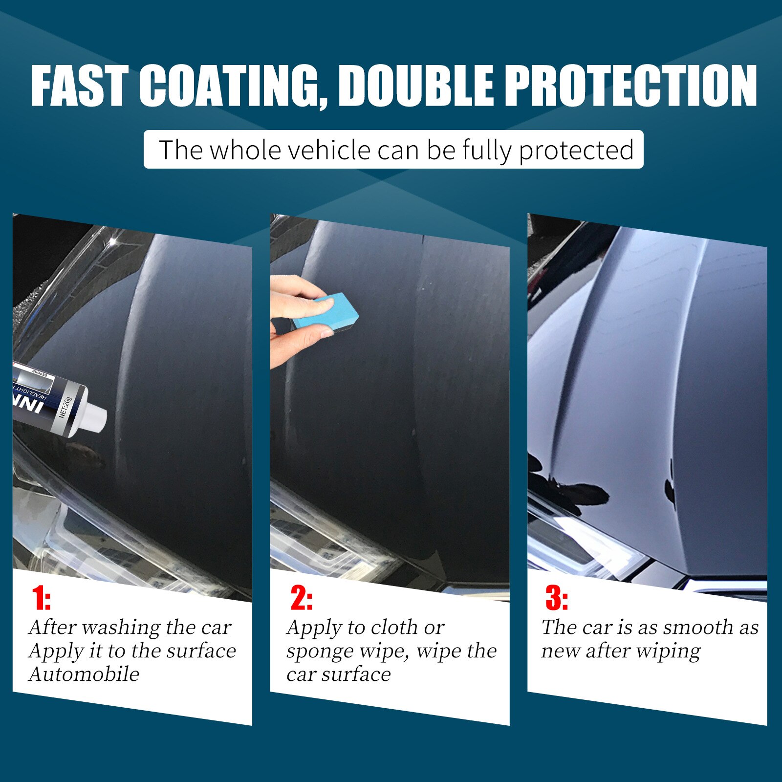 20g Automotive Coating Liquid Wax Glass Ceramic Car Waterproof Nano Protect Shine Auto Paint Care Anti-scratch Super Hydrophobic