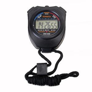 1pc Stylish Handheld Digital Stopwatch With LCD Display Sensitive Precise Digital Chronograph Timer + Neck Strap