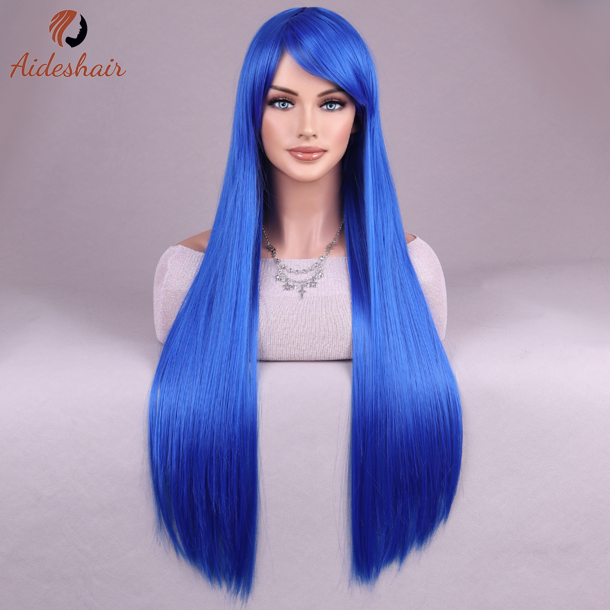 Parrucca lunga diritta europea e americana multicolore di Halloween per donna Parrucca sintetica in fibra resistente al calore per cosplay quotidiano: #613