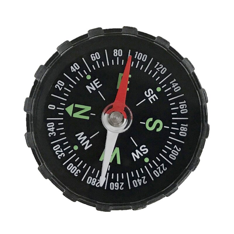 1PC Portable Mini Precise Compass Practical Guider for Camping Hiking North Navigation Survival Button Compass: Black 1