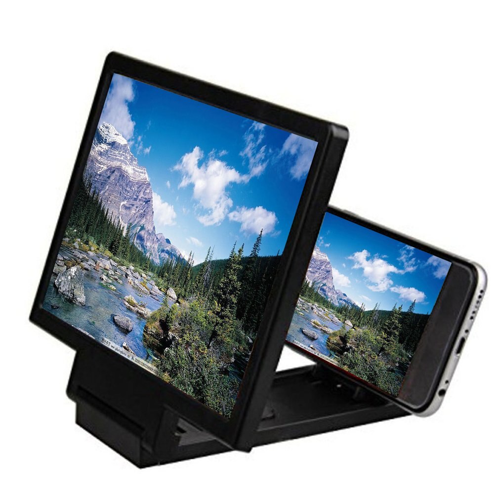 8.2 Inch Mobiele Telefoon Screen Vergrootglas Ogen Bescherming Display 3D Video Screen Versterker Vouwen Vergroot Uitbreiden Stand Houder
