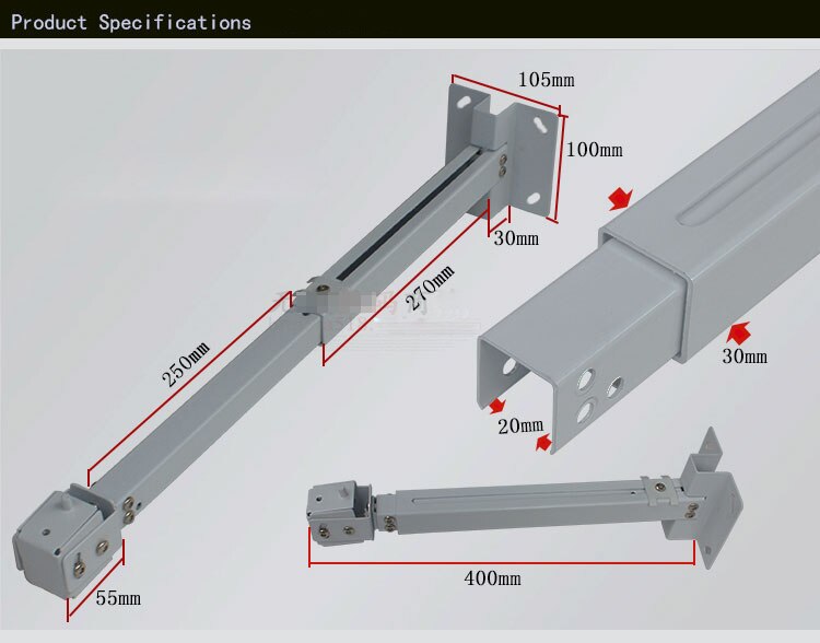 Weiß Farbe Beamer Decke Montieren 43 Zu 65cm Arbeits Abstand Für HD LCD LED 3D Projektor Zauberstab Halterung Hängen