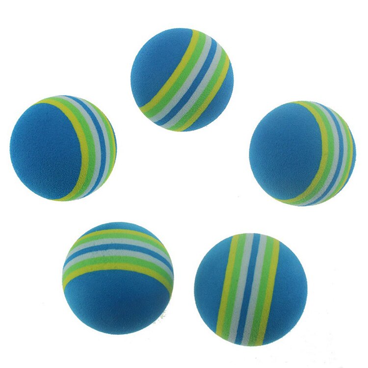 Blauwe streep kleurenbal golf indoor bal sponsbal golf zachte schuimballen gestreepte spons oefenbal gekleurde golfballen 42mm