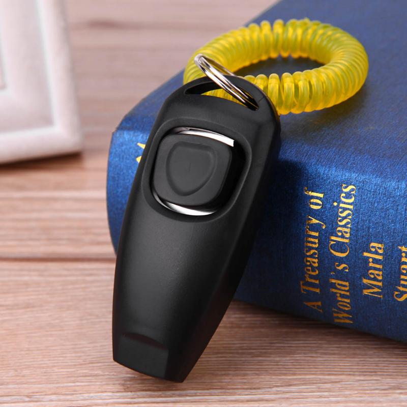 Pet Dog Trainer Clicker Pet Dog Cat Training Sound Key Ring And Wrist Strap Accessories Light Weight Toys Training Clickers