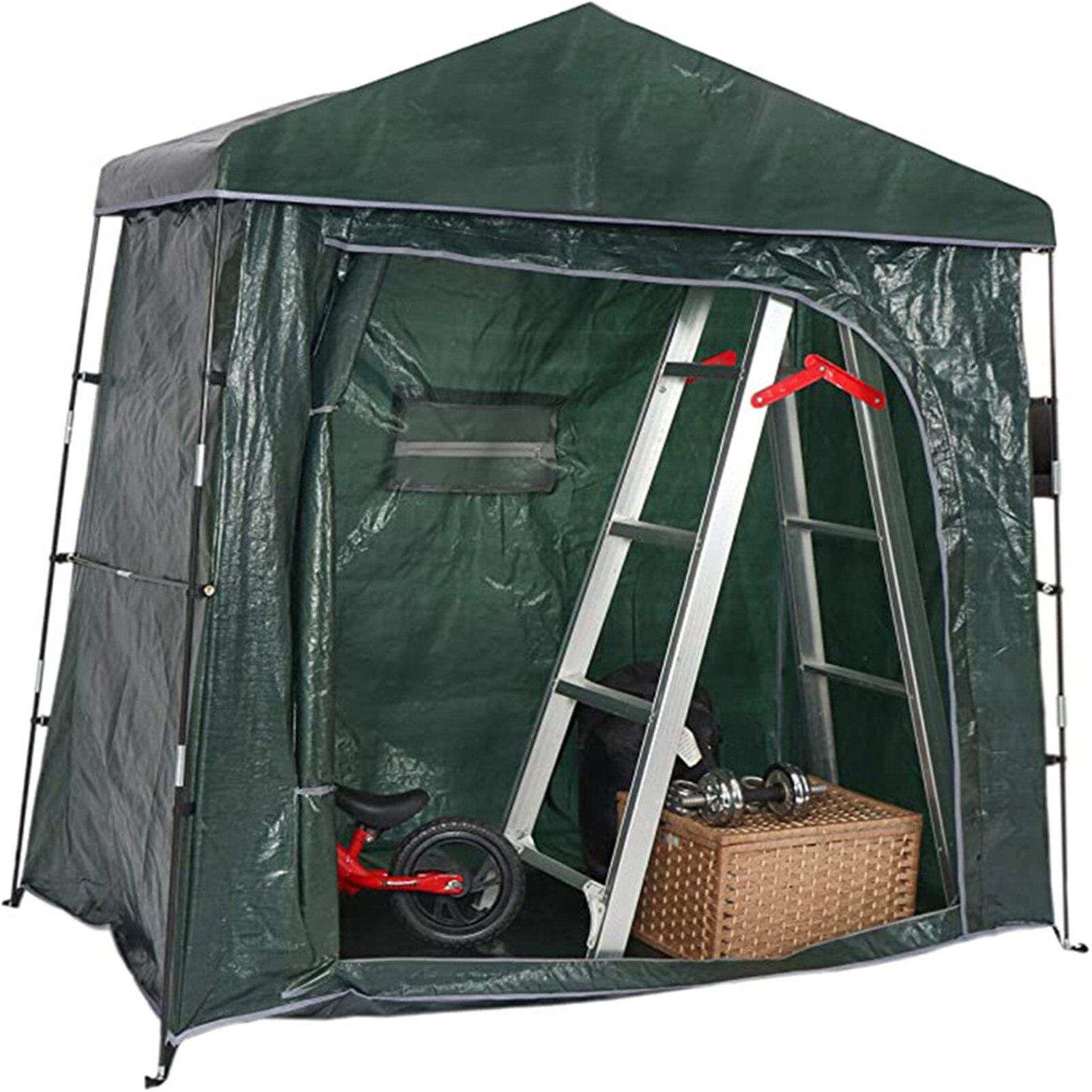 Waterproof Outdoor Camping Tent For Bike Storage Shed PE Bicycle Storage Shed Window Camping Sunshelter Accessories