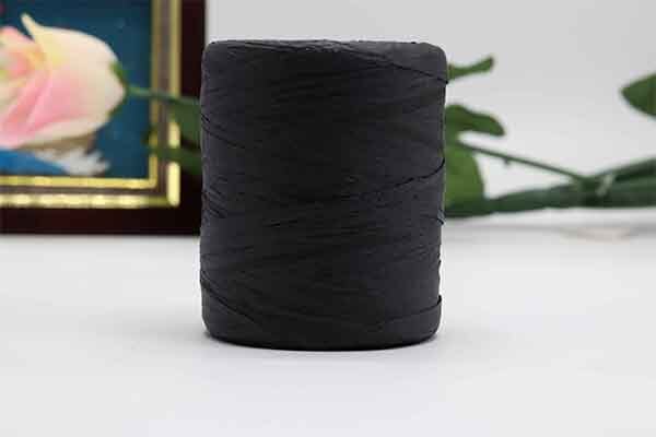 180 m/rolka bawełna rafia przędzy na drutach kapelusze letnie torby dzianiny szydełka DIY Handmade Craft dzianina nici: black