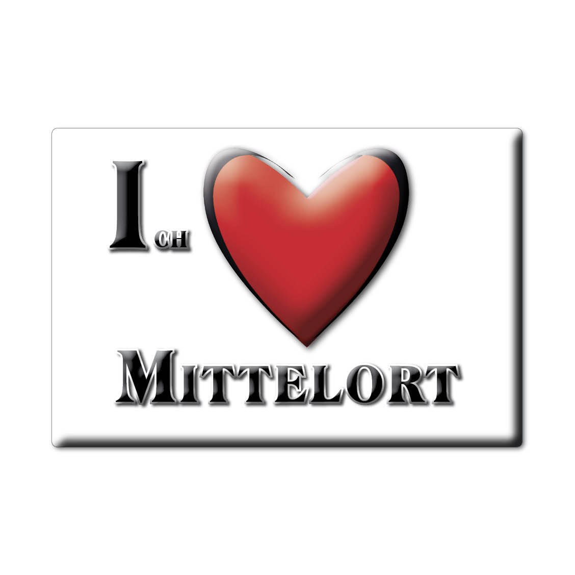 Mittelort Magneet Magneet Niedersachsen (Ni) Duitsland Koelkastmagneet Souvenir Ik Liefde
