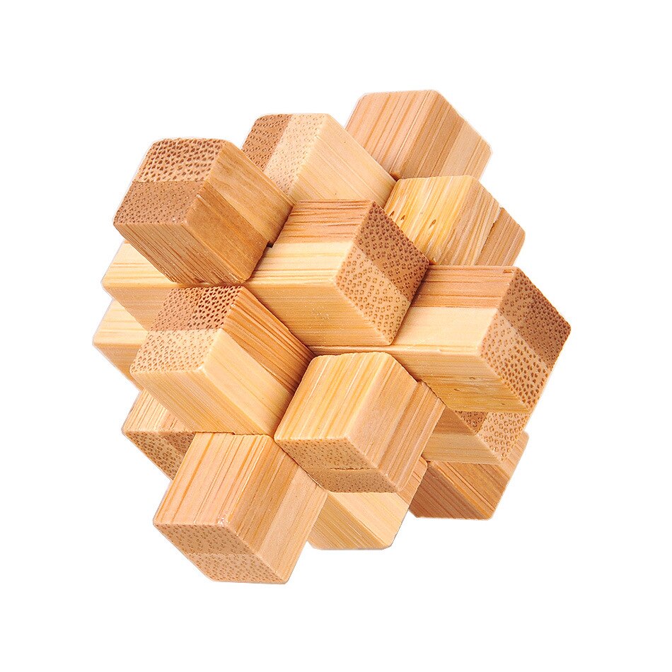 Kong Ming Luban blokada dzieci dzieci 3D Handmade drewniane zabawki inteligencja dla dzieci łamigłówki gra Puzzle edukacyjne zabawki: Nine-way lock