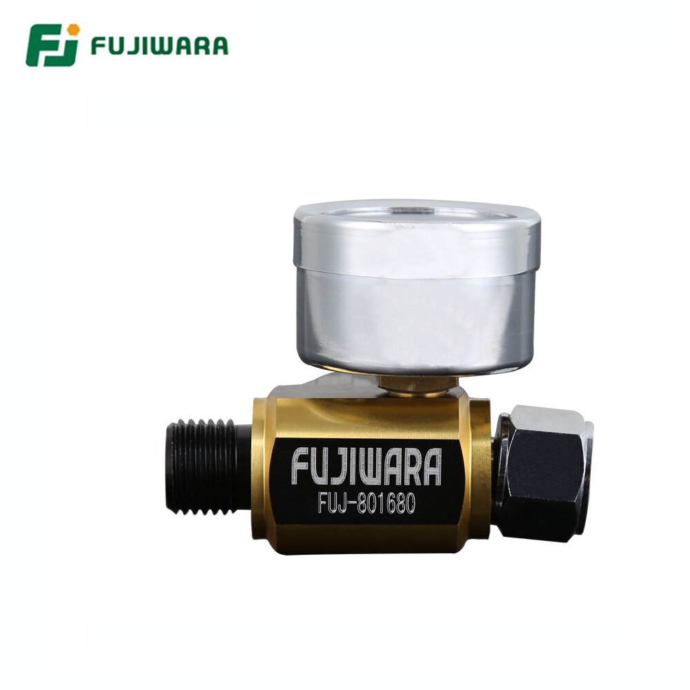 FUJIWARA Spray Gun Barometer Regulator Valve Environmental Protection Pressure Gauge Air Inlet G1/4 Air Outlet G1/4