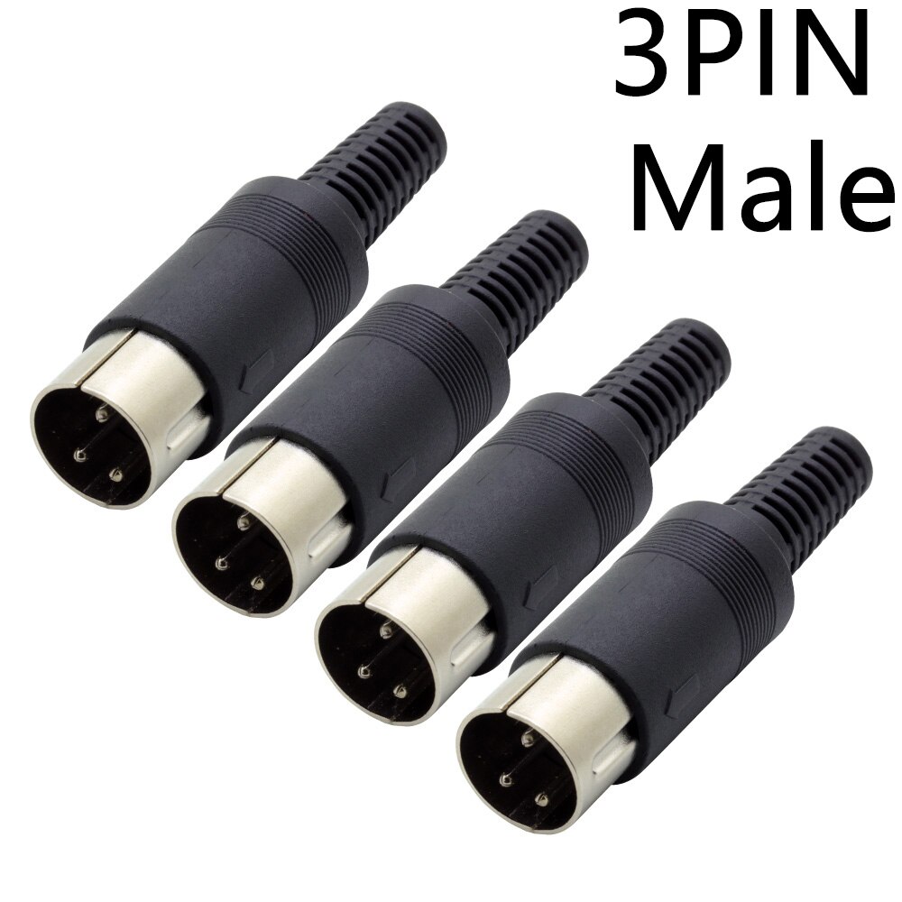 Connecteur DIN DMale/femelle, connecteur de prise DIN 3/4/5/6/7/8/9/13 broches, châssis, montage de câble avec poignée en plastique 10 pièces/lot: 3PIN Male