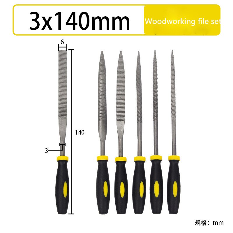 6-piece Mini Woodworking Files Set Wood Files Bodhi Redwood Files Small Assorted carpenter's saw file dremel tools: 3x140mm 6-Piece set