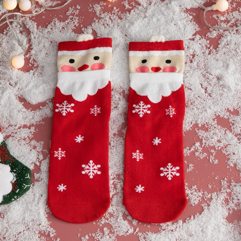 Kerstsokken dier cartoon vrouw schattig kerstman kerstboom sokken kawaii voor thuis ornament jaar kerst kind: 14