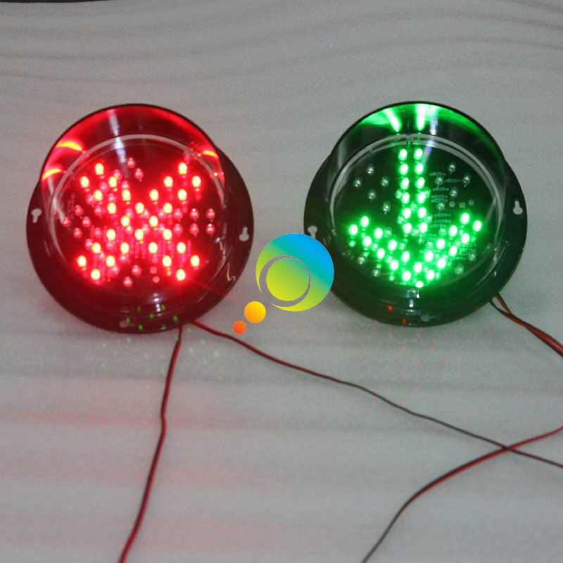exclusieve 125mm rood kruis en groene pijl DC12V of DC24V LED verkeerslichten