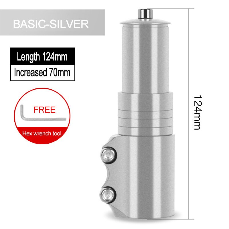 UNO Brand Ultralight Bike Stem -7 Degree MTB Road Bicycle Stem 31.8mm 70-120mm Cycling Pars Bicycle Handlebar Extender Bike Stem: 4545 SILVER