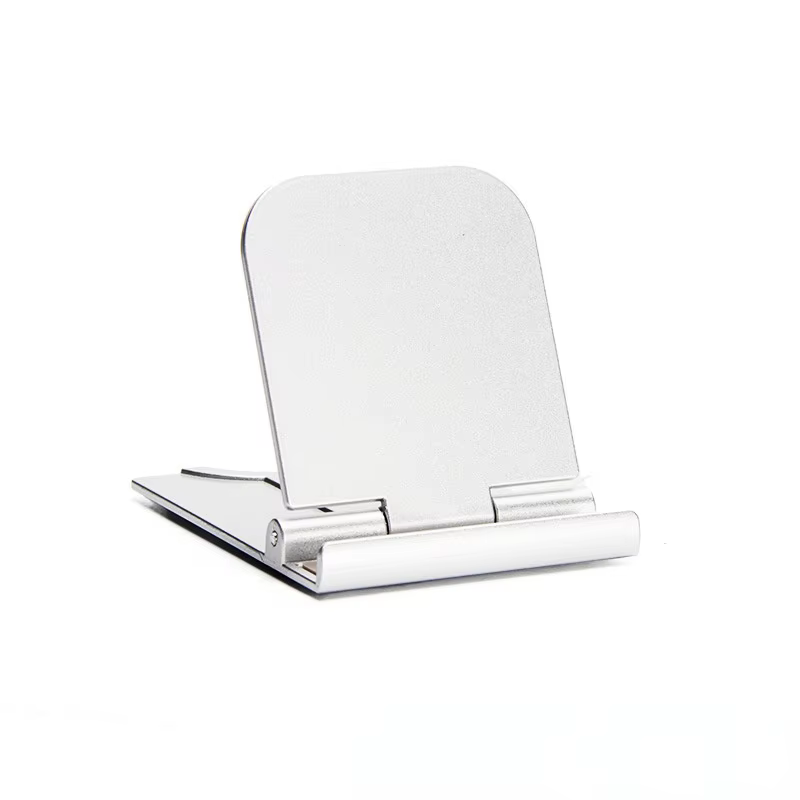 Uniwersalny uchwyt na telefon komórkowy Uchwyt na tablet stacjonarny do iphone iPad Samsung Regulowany składany stojak na telefon komórkowy do xiaomi: Srebrny