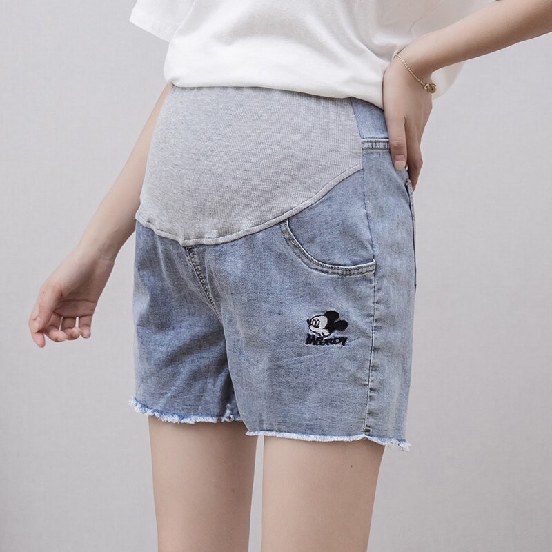 7921 # mutterschaft Jeans kurze Hose Mutterschaft Jeans Sommer Abgeschnitten Denim Hosen Bauch Unterstützung Bauch Elastische Taille Mutterschaft Hosen: XL