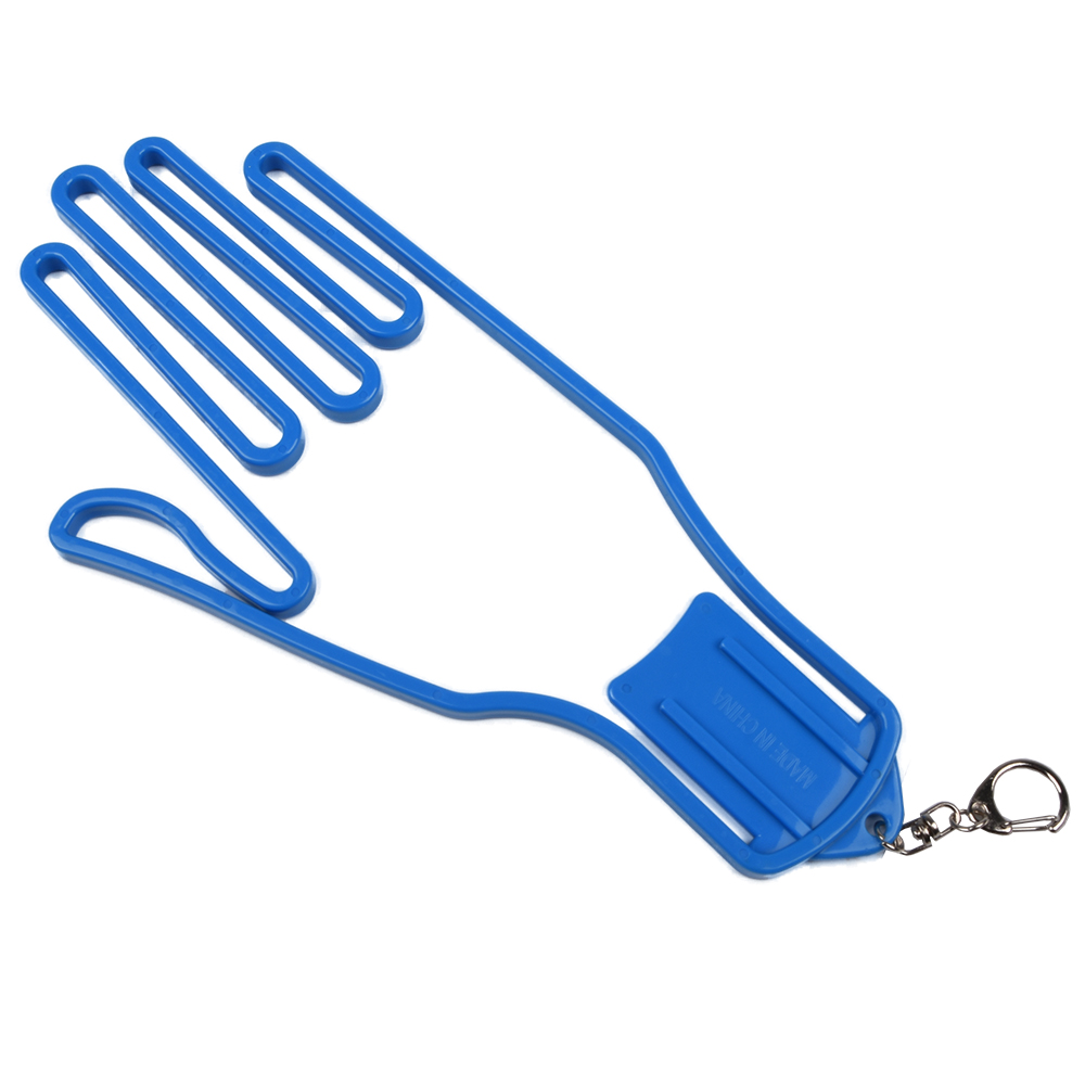 1pc Golf Handschuhe Bahre Halter Keeper Aufhänger Handschuhe Unterstützung Rahmen Halter Rack Trockner Shaper Zubehör Kunststoff mit Metall Buck: Blau