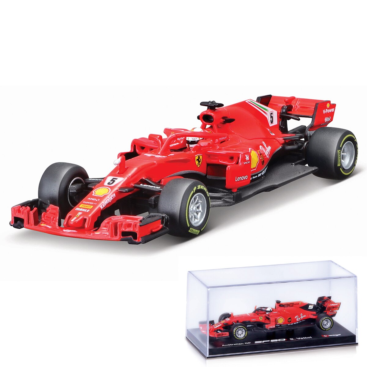 Bburago 1:43 RB15 RB16B #33 F1 Formula Car Static Die Cast Vehicles Collectible Model Racing Car Toys: 2018 SF71 5