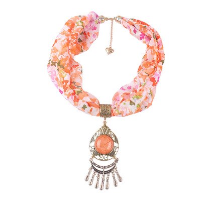 NEUE Anhänger Halsketten Chiffon Schmuck Schal Frau/Damen Jahrgang Lange Quaste Halsband Schal Boho Foulard Weibliche: 6