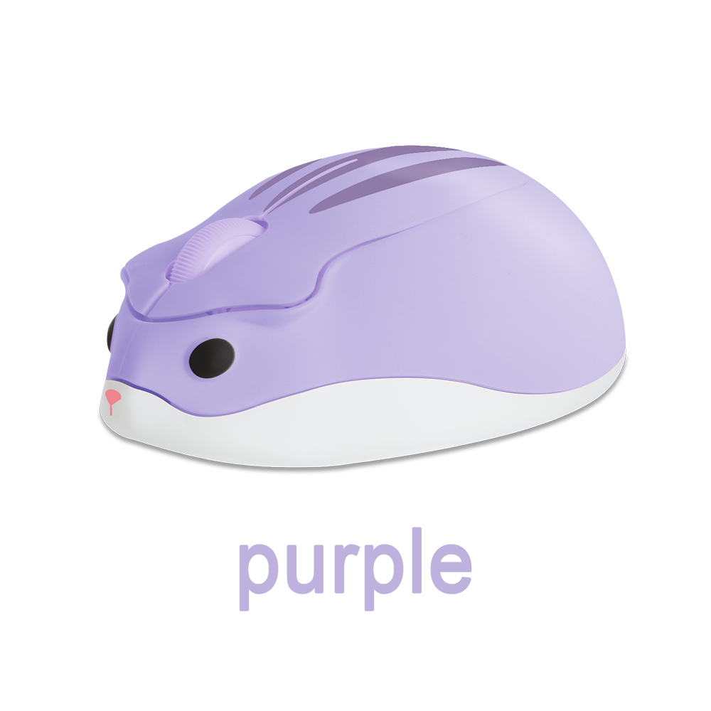 Cute 2.4G Wireless Mouse Ergonomic Optical USB Mice Kawaii Cartoon Hamster Mouse For PC Laptop Tablet Computer Kids: GRAY