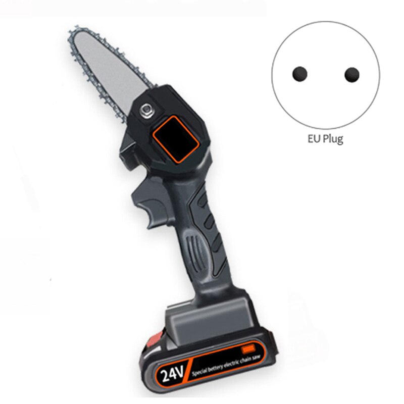 Mini Chainsaw 24V Cordless Electric Portable Chainsaw Brushless Motor Pruning Shears Chainsaw for Wood Cutting