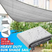 Extra Heavy Duty Sun Shade Sail Waterproof Sun Shelter Square Rectangle Triangle Grey Outdoor Canopy Garden Patio Pool Shade
