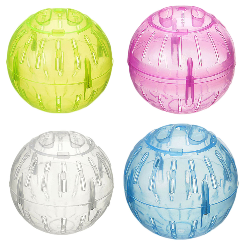 Haustier Laufen Kugel Kunststoff transparent Gummi-Verpackung Grounder 10cm Joggen Hamster Haustier Kleine ÜSpund Spielzeug Guinea Schwein Mini Trab Ball
