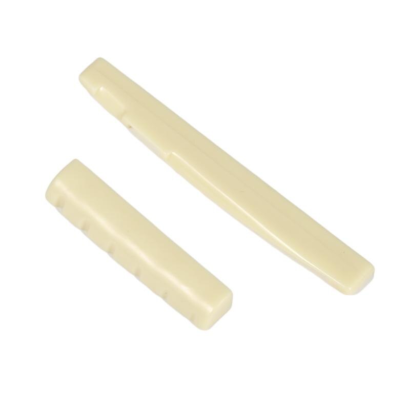 Ivory Guitar Parts 6 String Classical Guitar Bone Bridge Saddle And Nut Guitar Parts Accessories for Folk Acoustic Guitar TSLM1