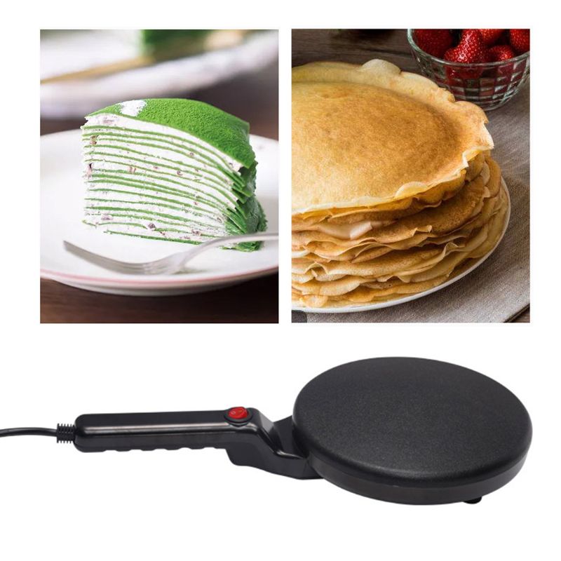 Máquina de tortitas para hacer Pizza, plancha antiadherente para freír, máquina para hornear Pan y pasteles, utensilios de cocina para hornear, enchufe del Reino Unido