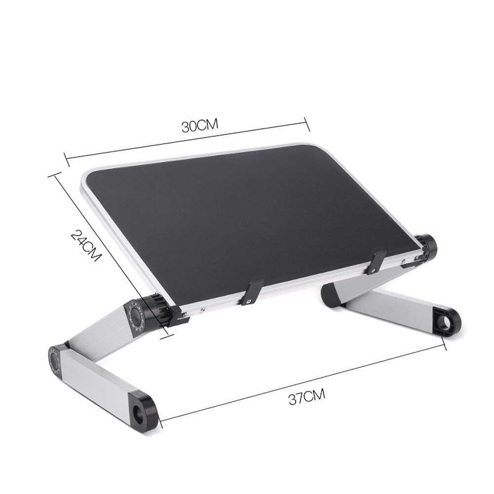 360 Graden Verstelbare Computer Tafel Verstelbare Ergonomische Laptop Stand Laptop Bureau Voor Bed Woonkamer Boek Stand Laptop Stand: A Black