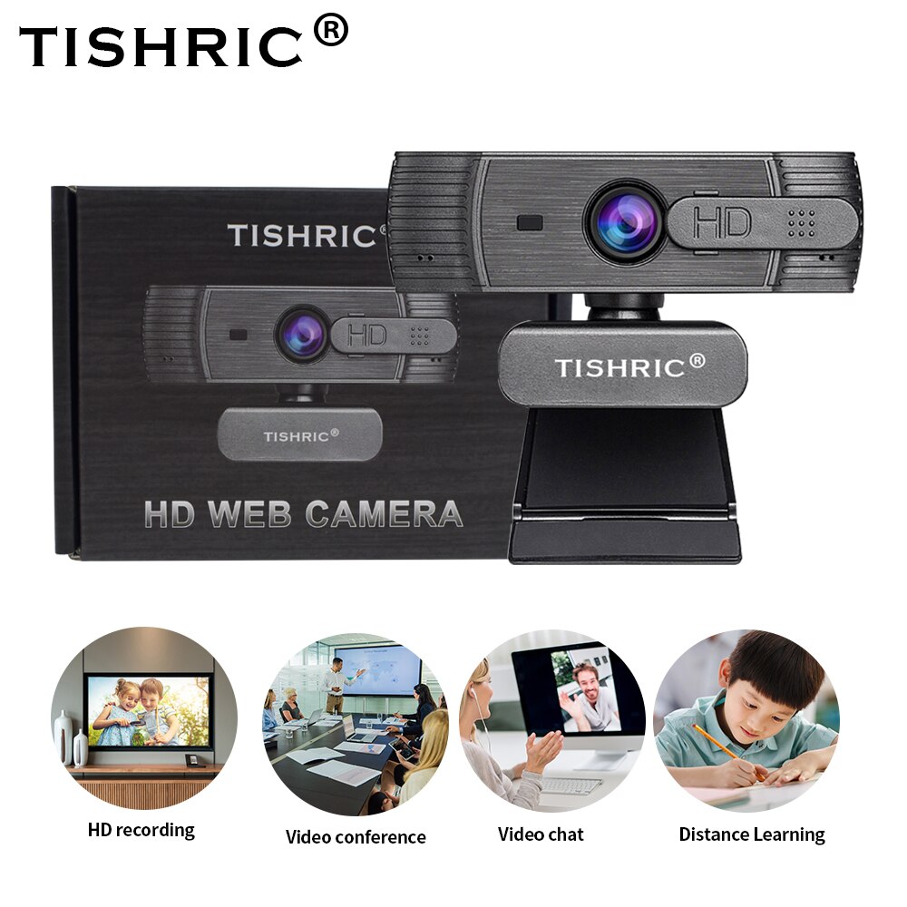 TISHRIC H701 Web Cam 1080P Auto Focus Web Camera for Computer Full HD 1920*1080P Webcam For PC USB Camera with Microphone