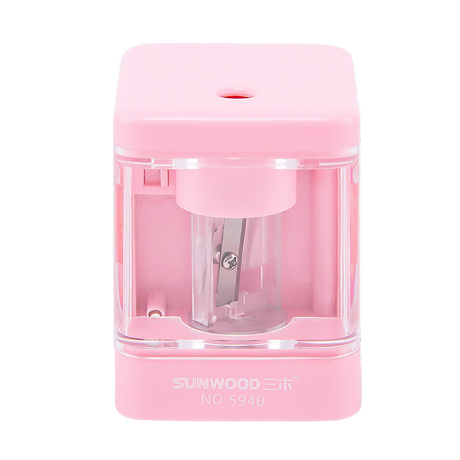 Sacapuntas eléctrico portátil, sacapuntas automático con batería o funciona con USB para estudiantes, suministros escolares para oficina en casa: pink