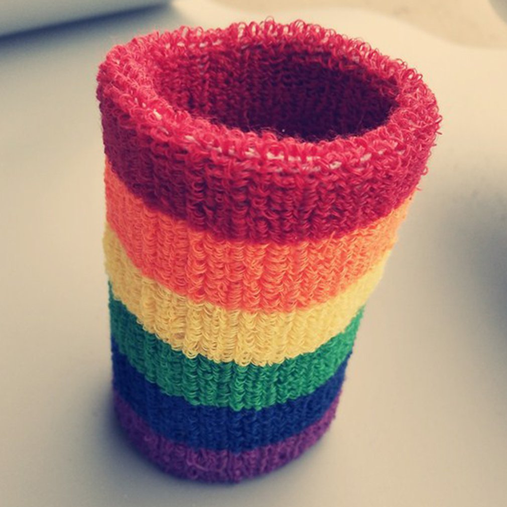 Unisex Badstof Katoen Zweetband Sport Pols Tennis Yoga Polsbandje Arm Zweet Absorberen Mouw Handdoek Band Bracers Pols Wrap