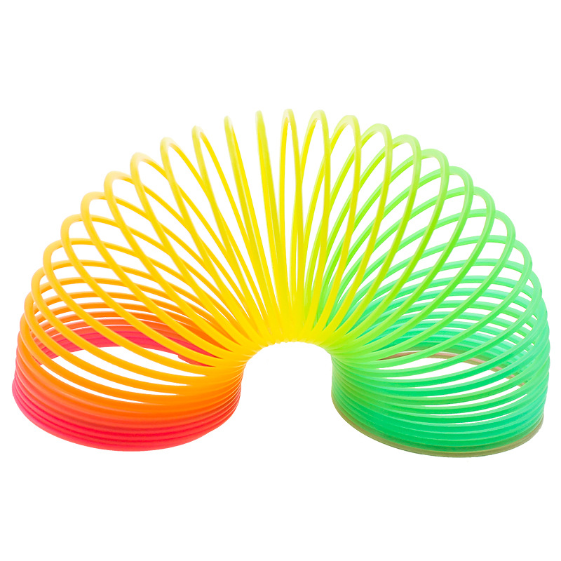 Kids Regenboog Cirkel Speelgoed Vroege Ontwikkeling Educatief Speelgoed Folding Plastic Spring Coil Kinderen Magical Speelgoed