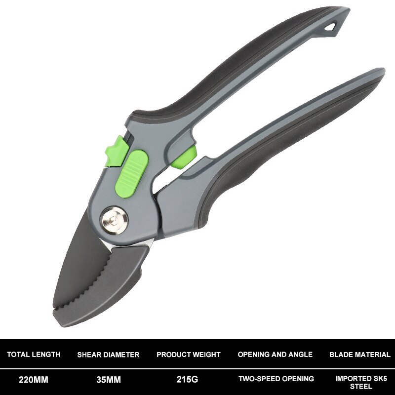 Garden Pruning Shears Powerful Pruning Scissors Pruner Cut Secateur Shrub Flower Plant Scissor Tool Garden Pruners: Upgraded 7 inch