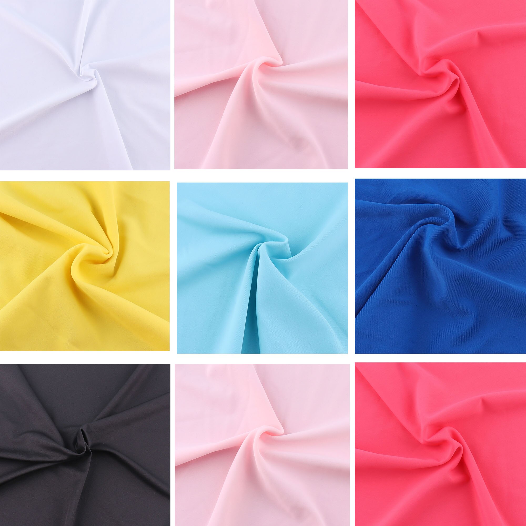 1M * 1,2 M-Spandex tela de algodón de Lycra sólida, tela elástica, 7 colores, para traje de baño, bufandas, tela de Lycra, para traje de baño de bailarina Diy