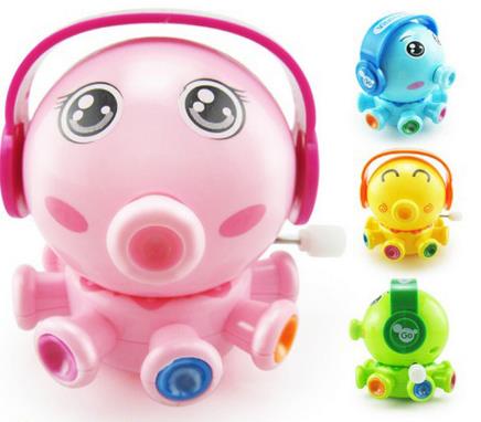 Tilfældig farve uddannelse legetøj plast roterende sød blæksprutte afvikle legetøj til drenge pædagogisk legetøj klassisk