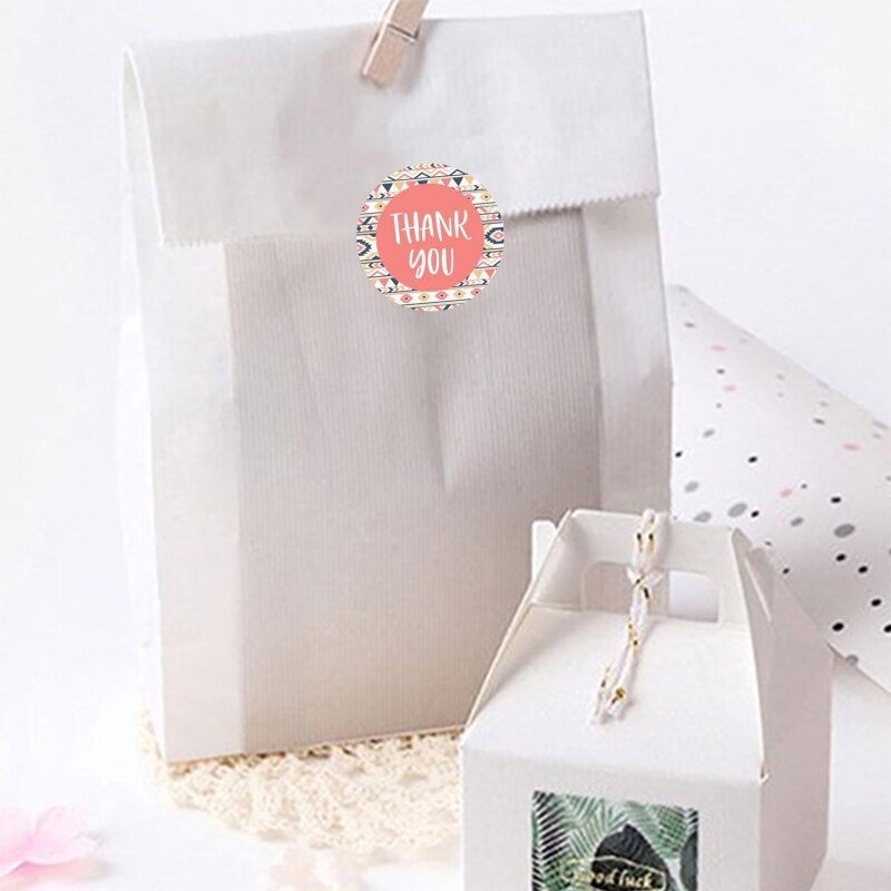 500pcs Thank You for Supporting My Small Business Stickers Seal Label for Wedding Baking Stationery Sticke