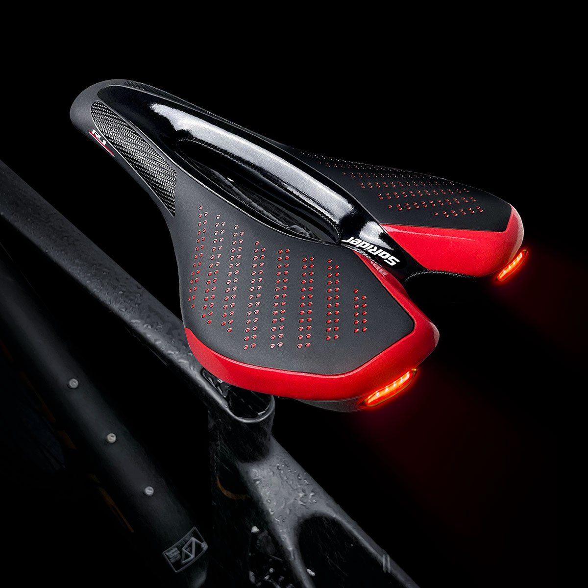 Bicycle Seat With Bicycle Smart Automatic Brake Sensor Light Waterproof LED Rechargeable Riding Tail Light, Bicycle Tail Light