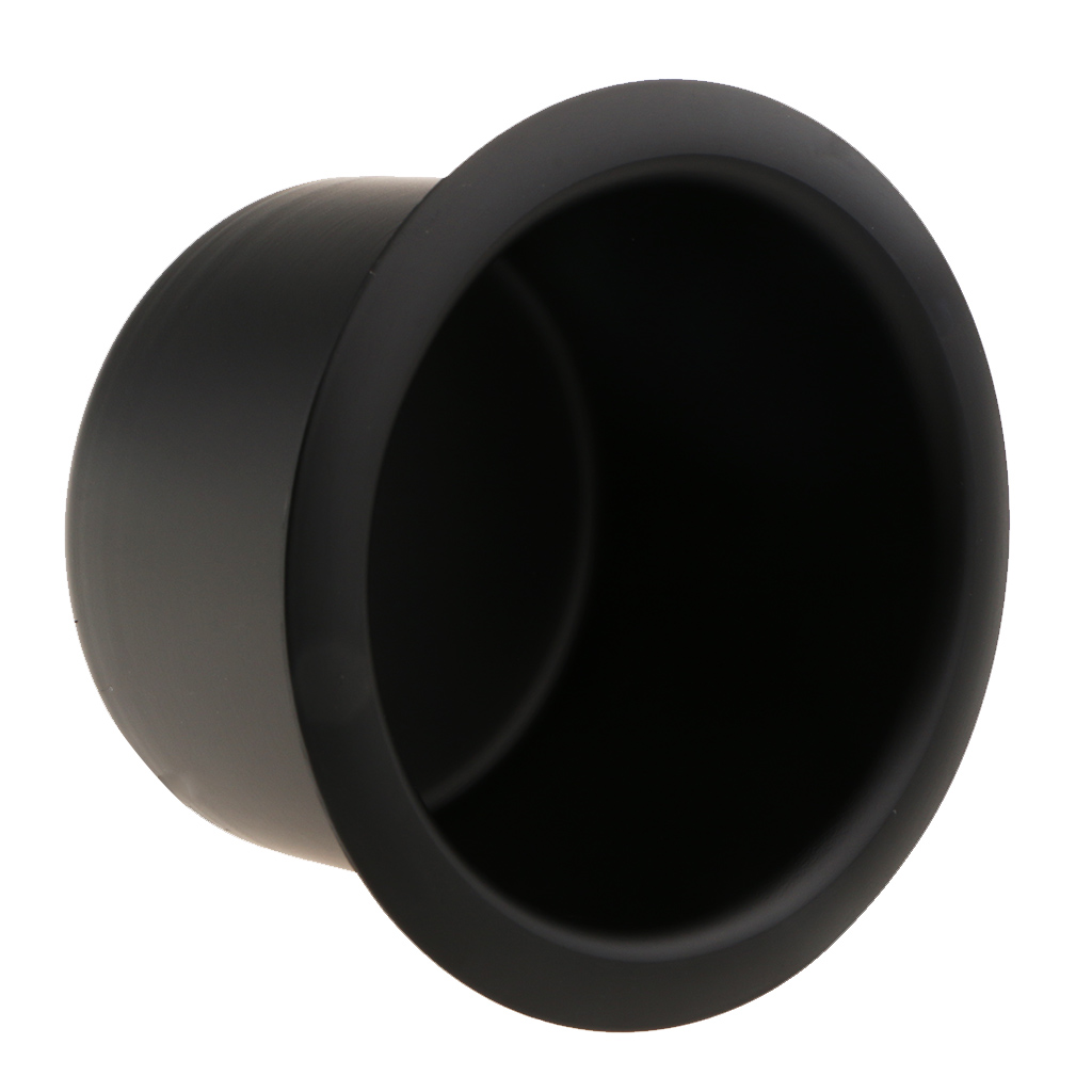 Portavasos de mesa de póquer de aleación de aluminio, insertos de soporte para coche, barco, camión marino, 84x55mm, negro, 1 unidad