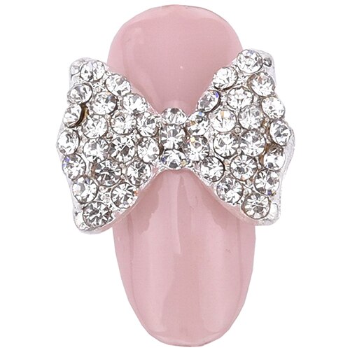 10 pièces Strass 3d ongle noeud papillon cristal ab perle nail art décoration métal bijoux à breloques pour ongles Y153 ~ 160: Y156