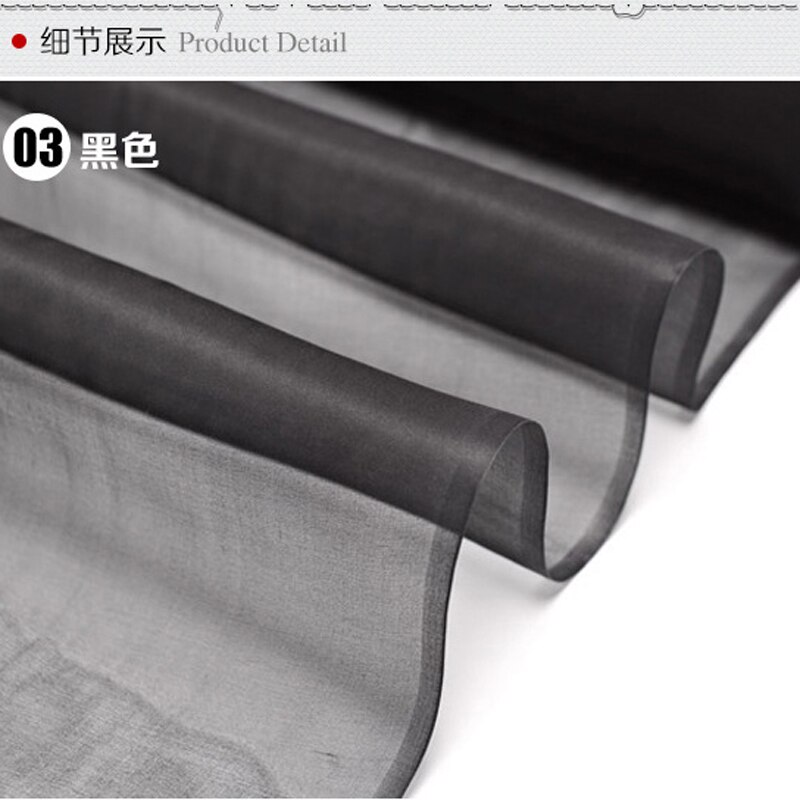 Telas de seda para vestidos blusa bufandas ropa de boda Metro 100% seda pura gasa más color de gama alta David