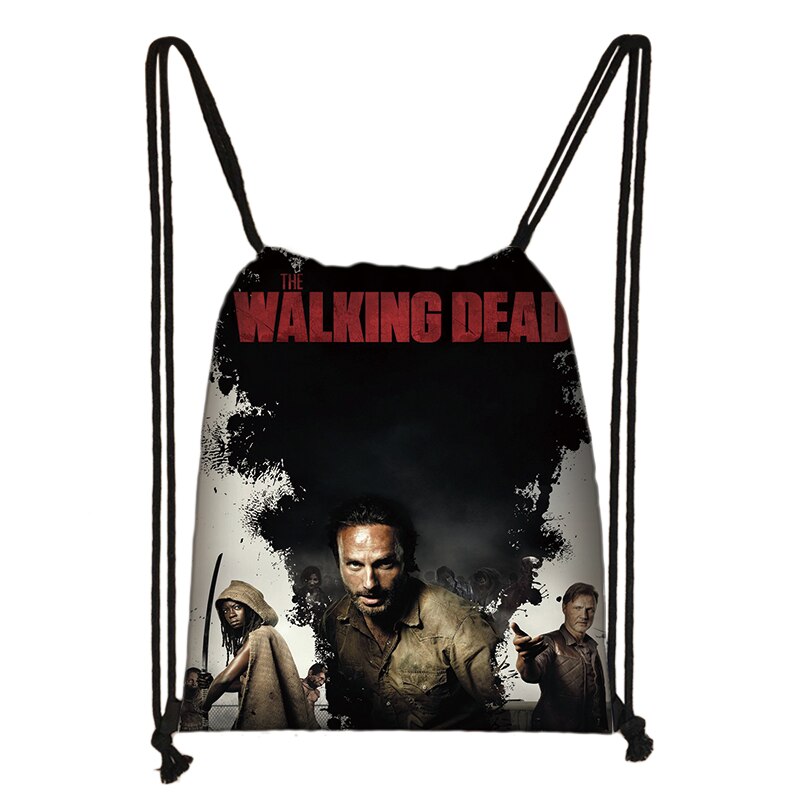 Die Walking Dead Kordelzug Tasche Druck Rucksack Täglichen Casual Jungen Mädchen rucksack Kordelzug Taschen: 013