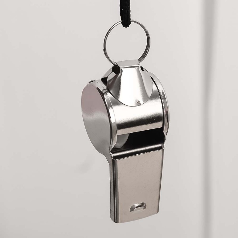 Stainless Steel Whistle with Lanyard Outdoor Referee Super Loud Whistle Cheerleader Sporting Goods for Training