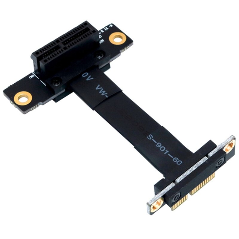 PCIE X1 Riser Cable Dual 90 Degree Right Angle PCIe 3.0 X1 to X1 Extension Cable 8Gbps PCI Express 1X Riser Card: Default Title