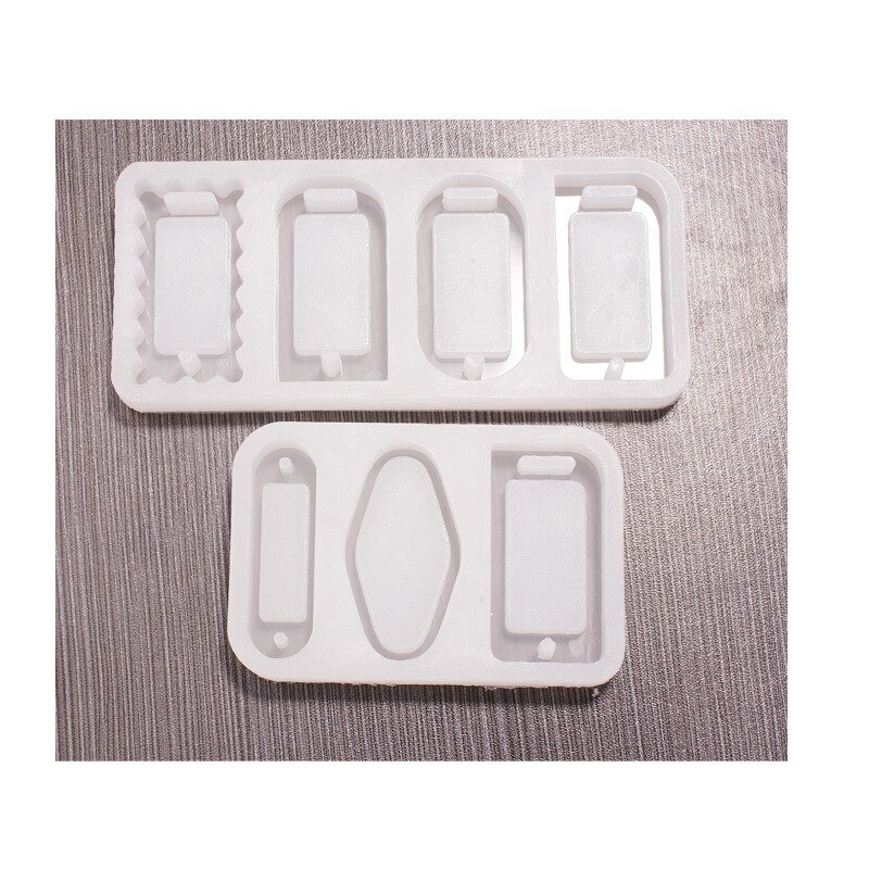 DIY Epoxy Resin Mold Various Square Keychain Tag Pendant Molds Epoxy Shaker Molds