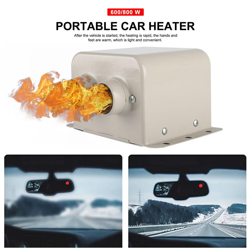 12V/24V 600W/800W Car Heater Portable Constant Temperature Heating Defroster Defogging 2 Holes Autonomous Heater 12v Fan Webasto