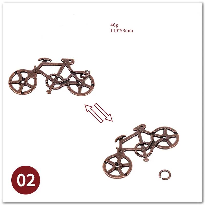 Klassische IQ Metall Denkaufgabe Magie Verblüffende Rätsel Spiel Spielzeug Für freundlicher Erwachsene Lustige Metall Puzzle: Grau