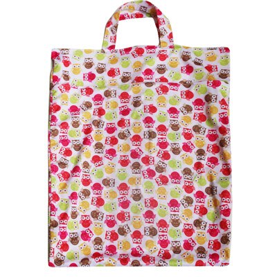 pororo super large size hanging nappy bag with double pockets, waterproof PUL cloth diaper bag pail liner with hanging handle: H16