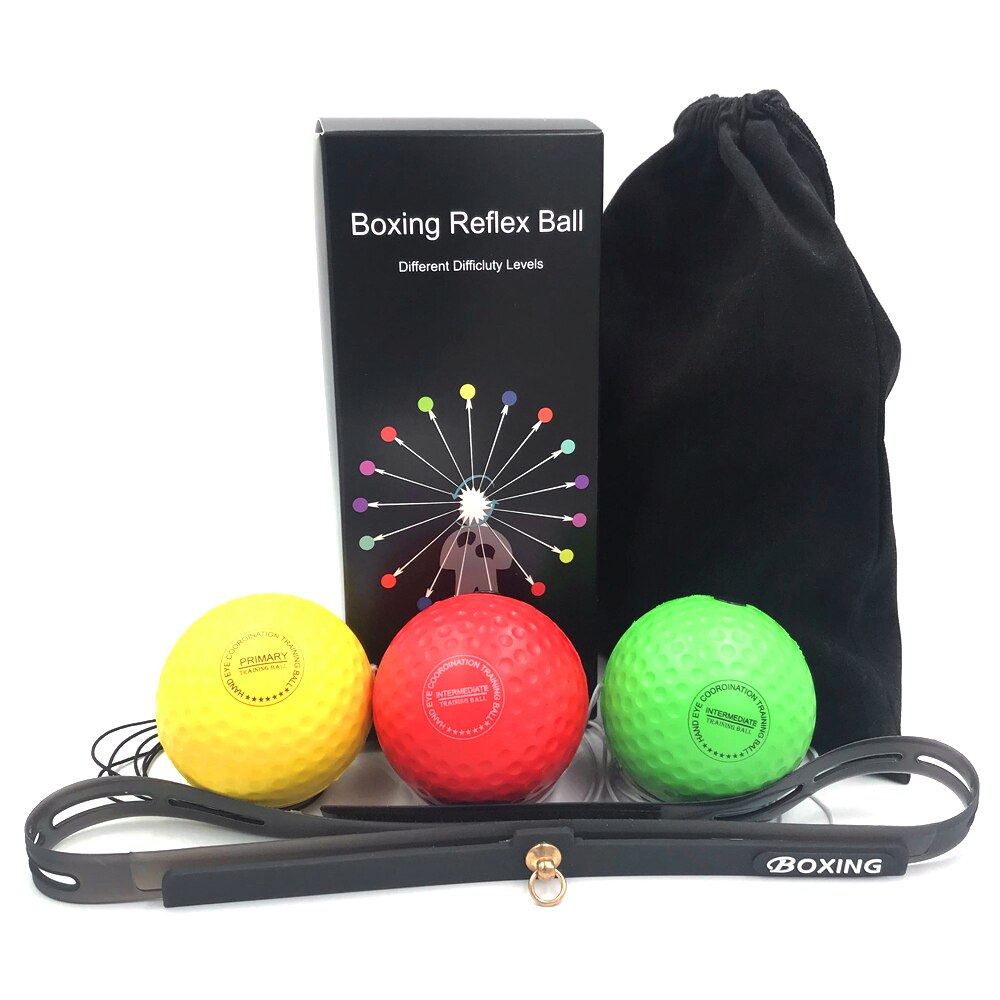 Boxing Reflex Balls with Silicone Fitness Headband Punching Training